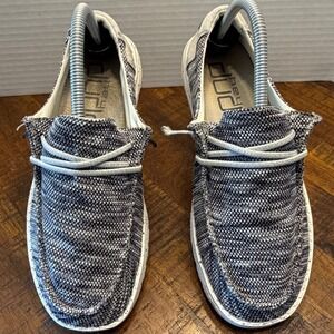 Hey Dude Wendy Sox Dark Grey Women Loafers Slip On Shoes 121923008 Size 7